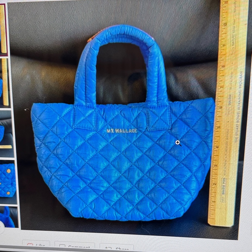 MZ Wallace Royal Blue Quilted Tote